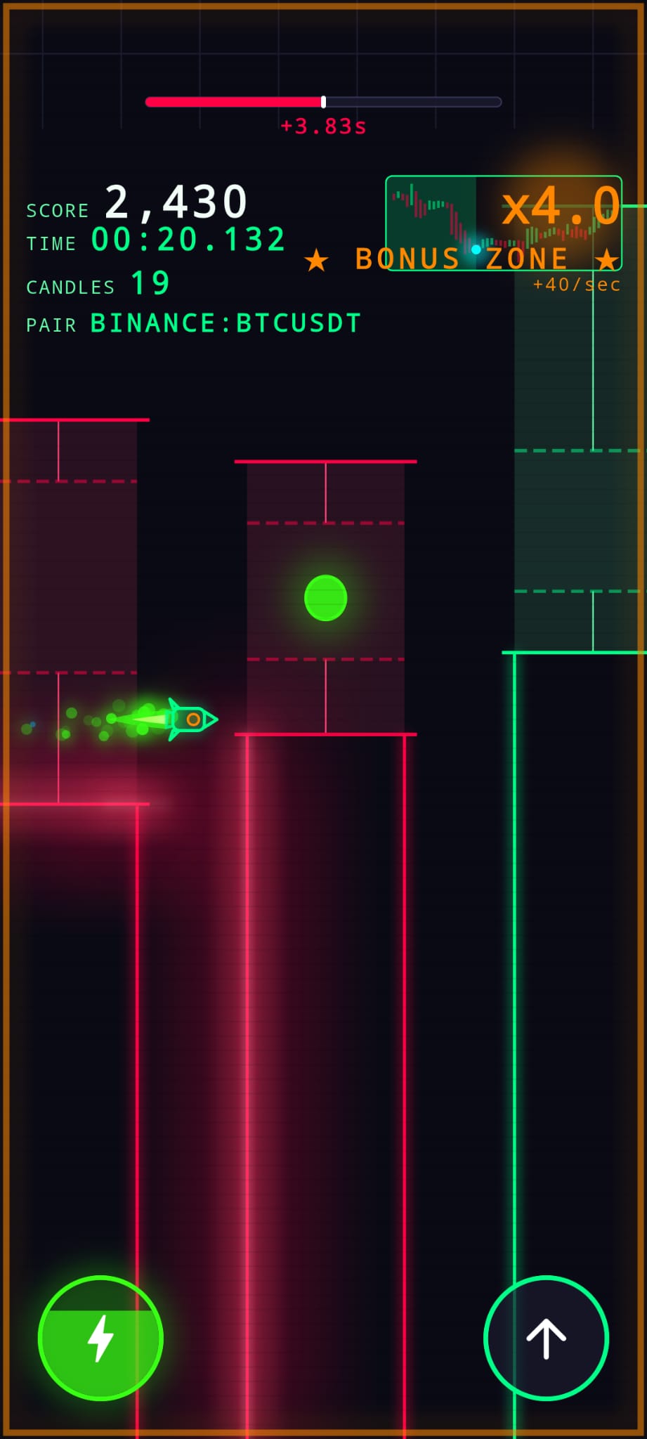 Extreme game mode — nitrous thrust through the corridor